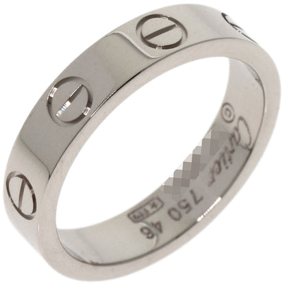 CARTIER mini love ring #46 Ring K18 White Gold Ladies [Used]