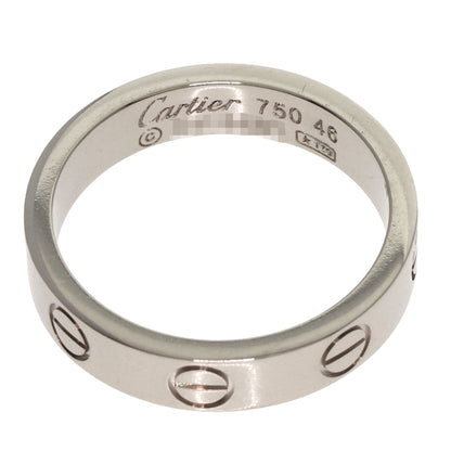 CARTIER mini love ring #46 Ring K18 White Gold Ladies [Used]