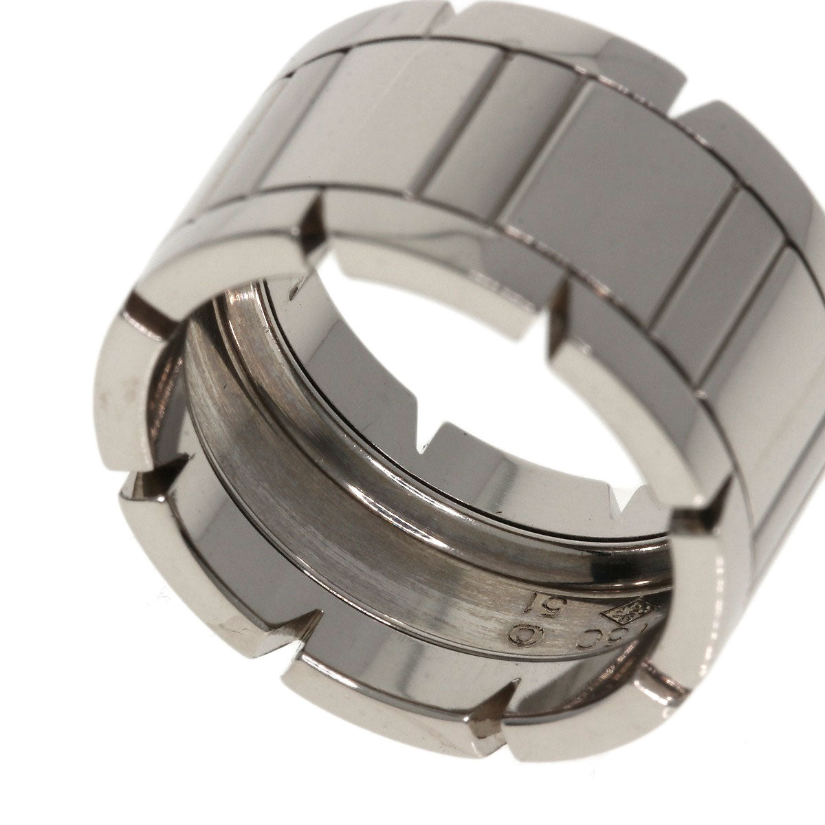CARTIER Tank Française LM #51 Ring K18 White Gold Ladies [Used]