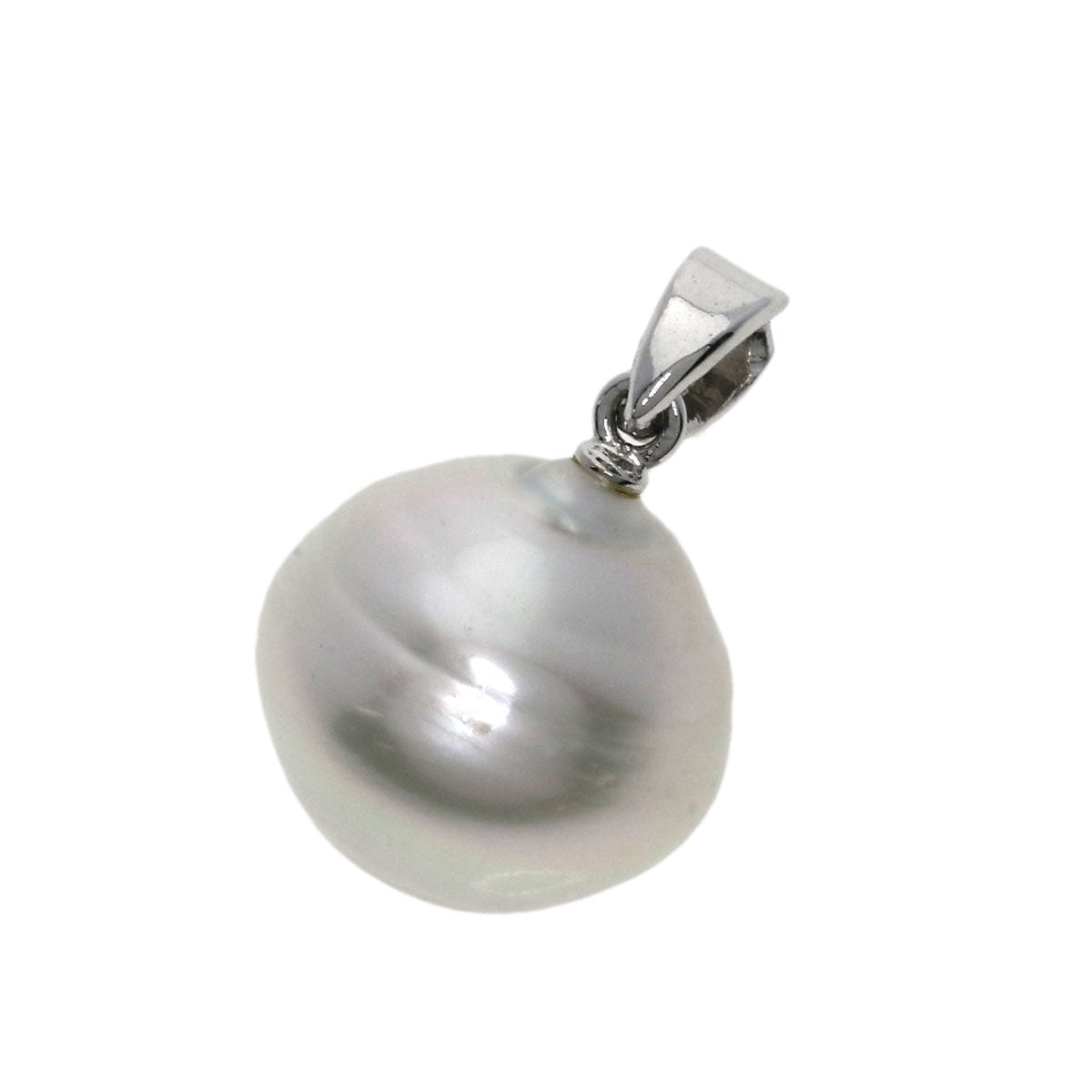 MIKIMOTO Baroque pearl Pearl Pendant top K14 White Gold Ladies [Used]