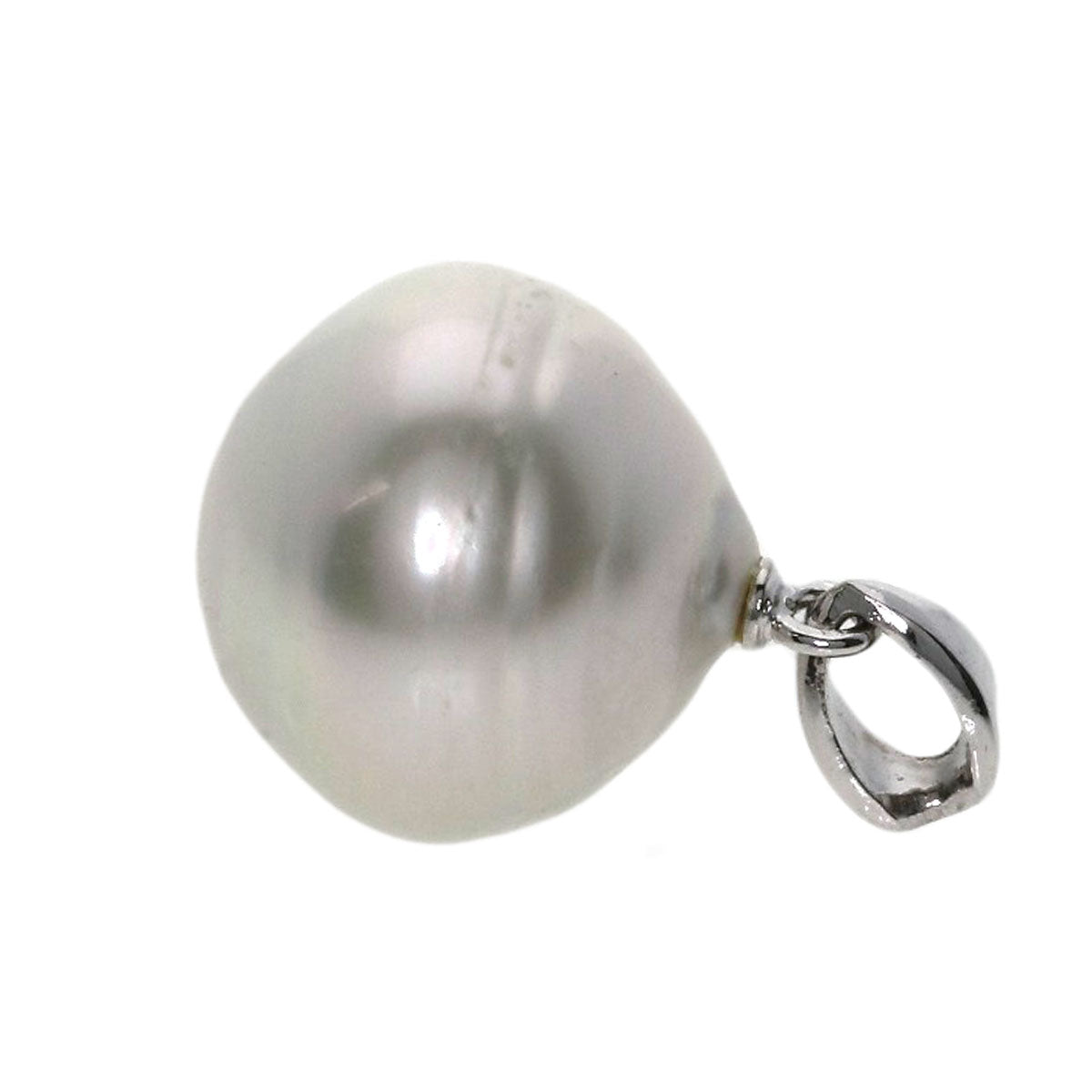 MIKIMOTO Baroque pearl Pearl Pendant top K14 White Gold Ladies [Used]