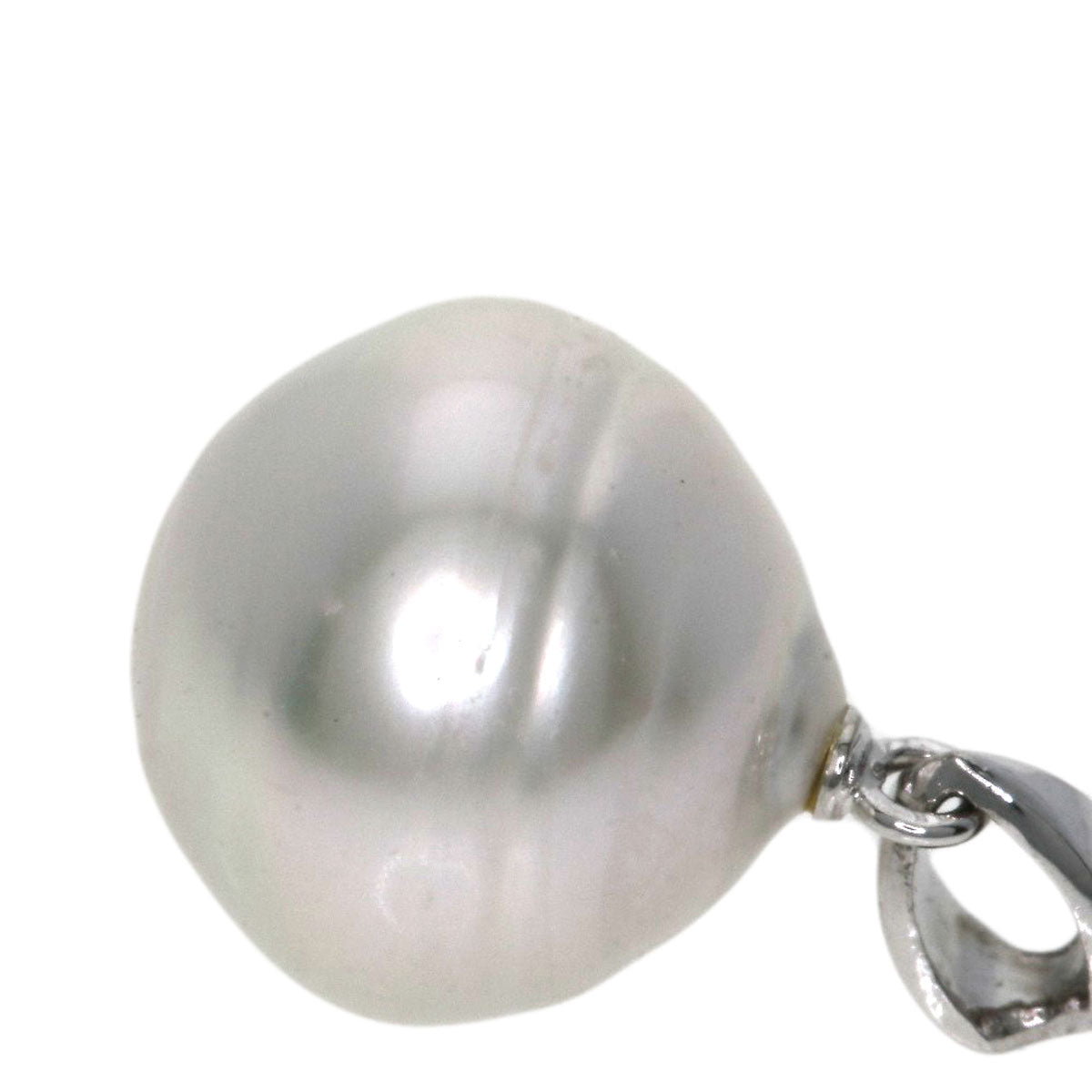 MIKIMOTO Baroque pearl Pearl Pendant top K14 White Gold Ladies [Used]