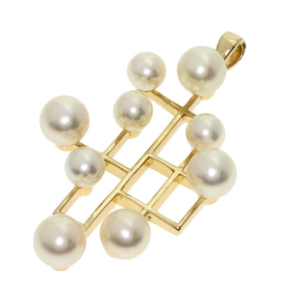 MIKIMOTO Pearl Pearl Pendant top K14 Yellow Gold Ladies [Used]