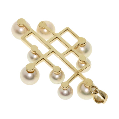 MIKIMOTO Pearl Pearl Pendant top K14 Yellow Gold Ladies [Used]