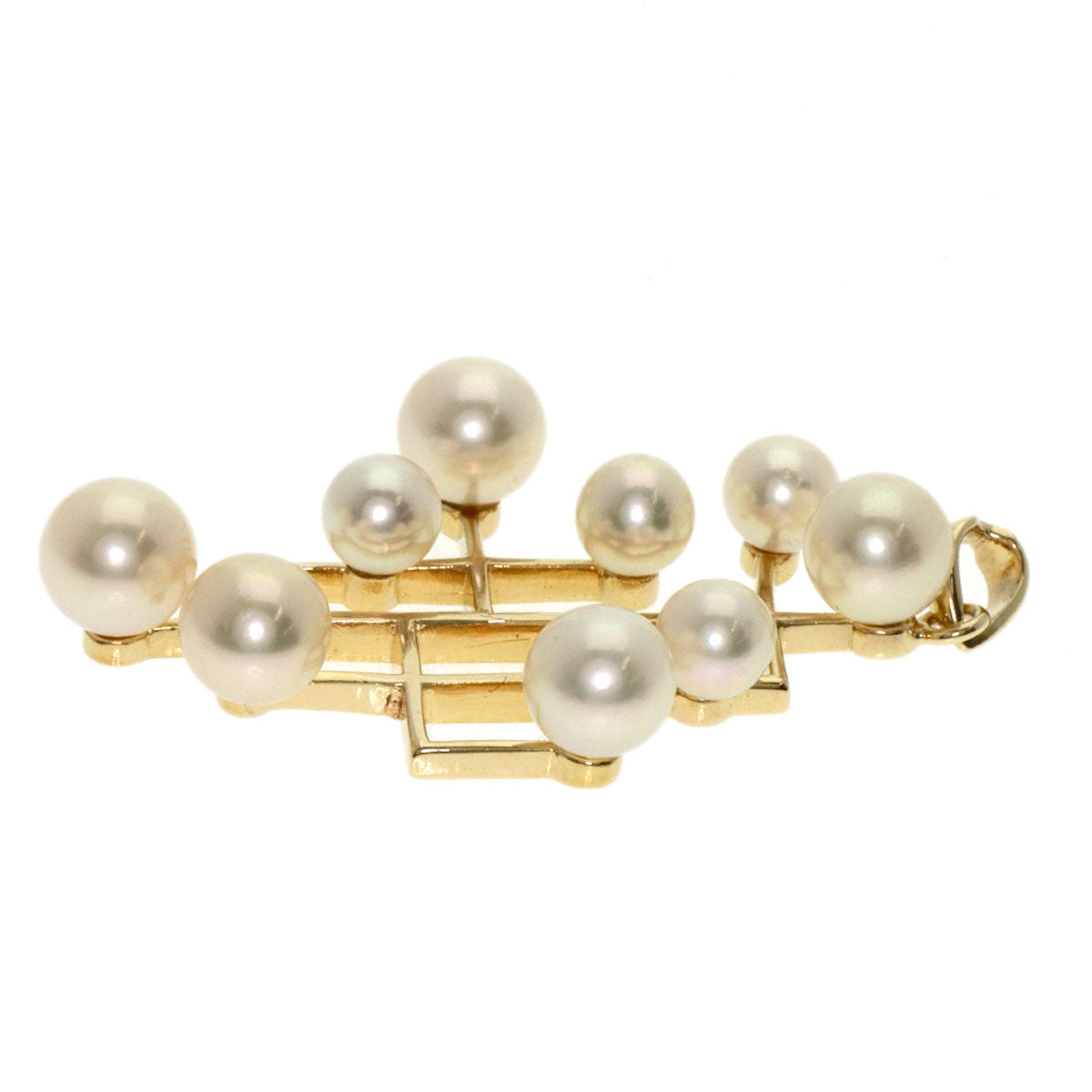 MIKIMOTO Pearl Pearl Pendant top K14 Yellow Gold Ladies [Used]