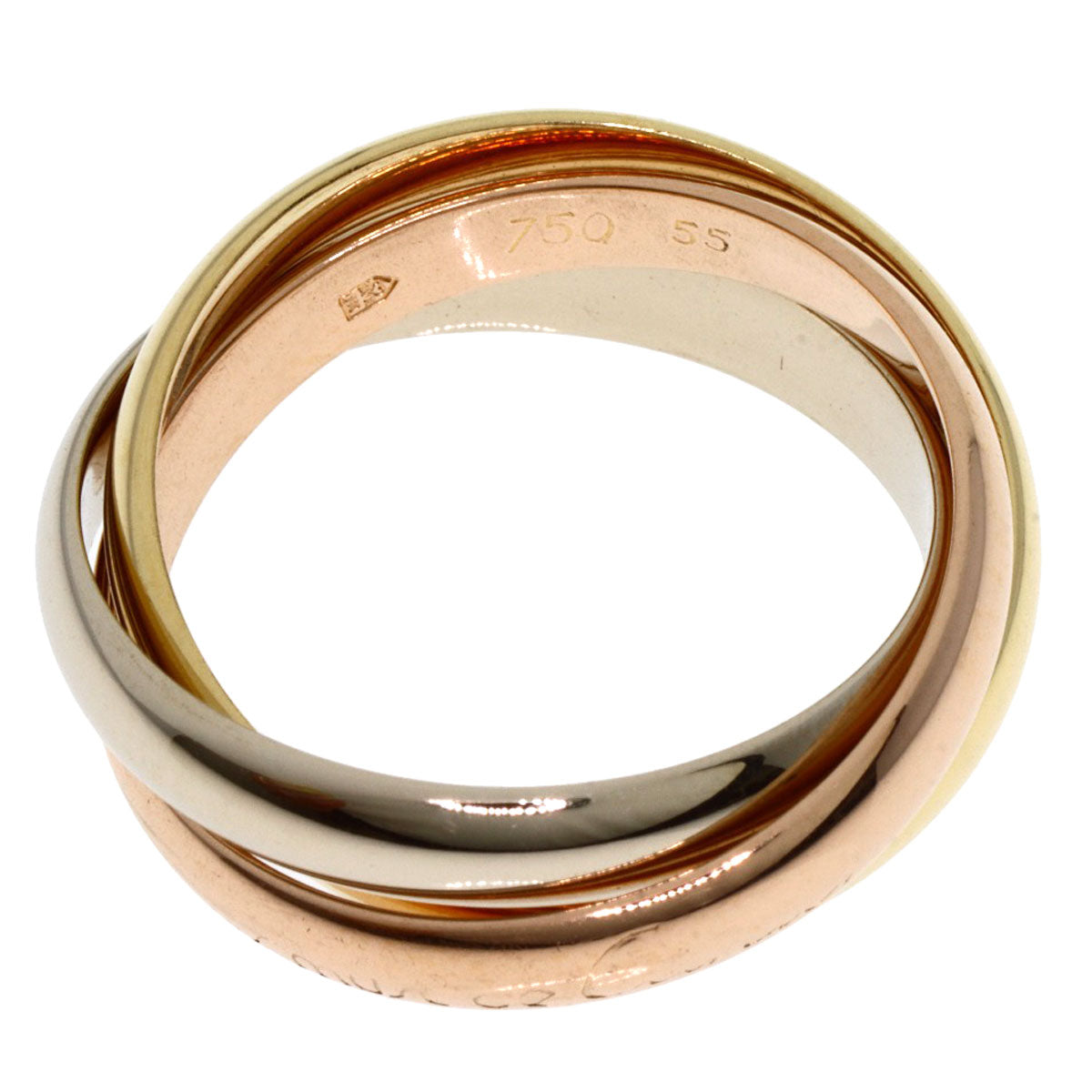 CARTIER Trinity #55 Ring K18 Yellow Gold K18 White GoldLadies [Used]