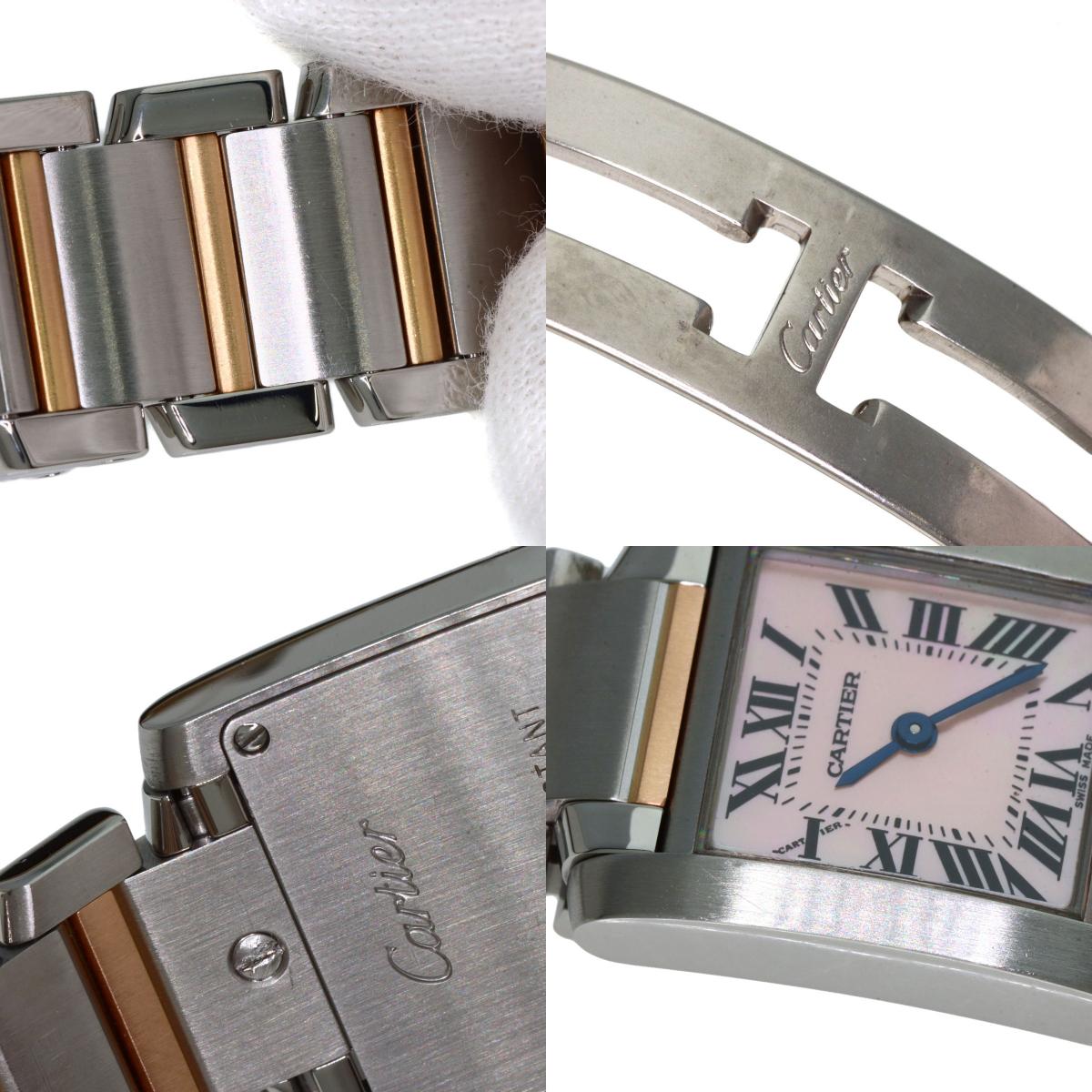 CARTIER Tank francaise SM Watches W51027Q4 Stainless Steel/SSxK18PG Ladies