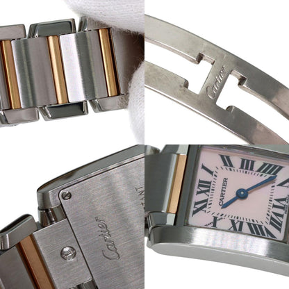 CARTIER Tank francaise SM Watches W51027Q4 Stainless Steel/SSxK18PG Ladies