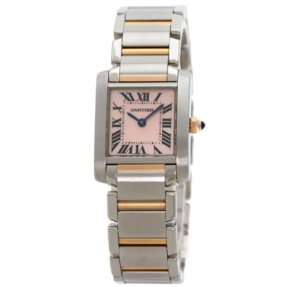 CARTIER Tank francaise SM Watches W51027Q4 Stainless Steel/SSxK18PG Ladies