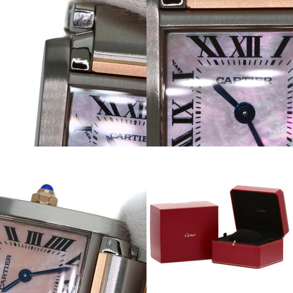 CARTIER Tank francaise SM Watches W51027Q4 Stainless Steel/SSxK18PG Ladies