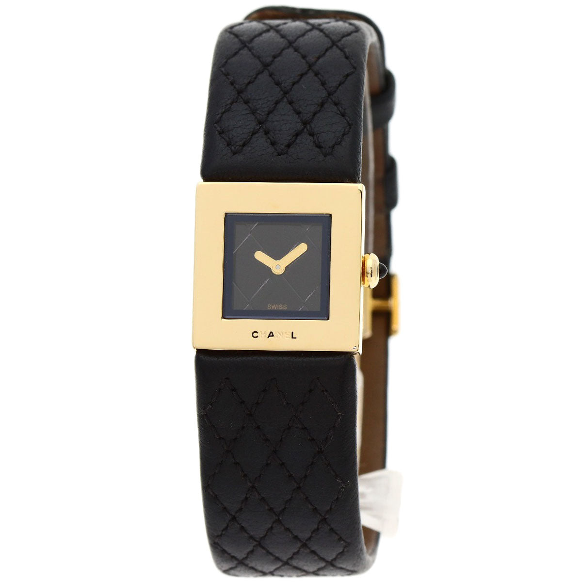 CHANEL Matelasse Watches H0111 K18 Yellow Gold/Leather Ladies