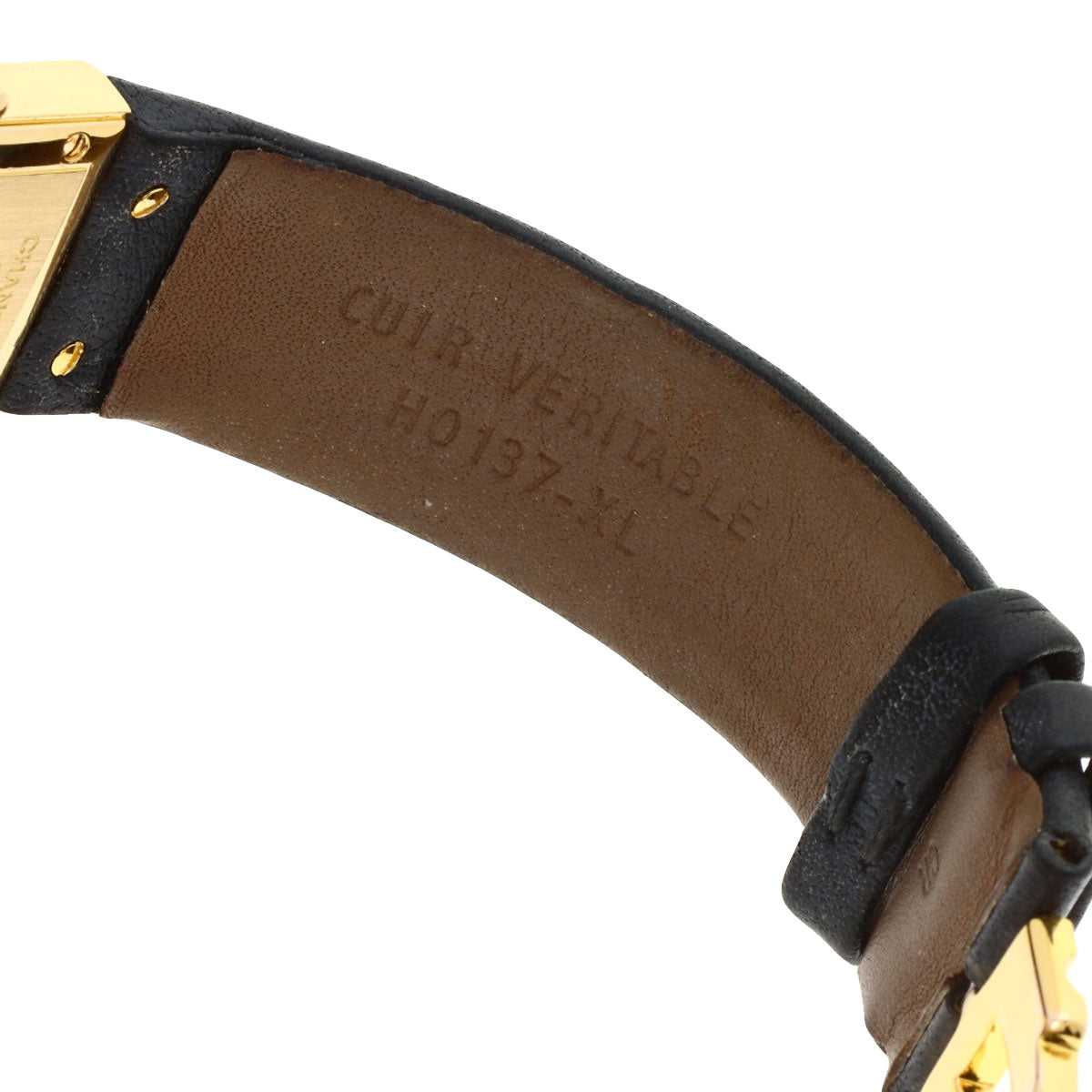 CHANEL Matelasse Watches H0111 K18 Yellow Gold/Leather Ladies