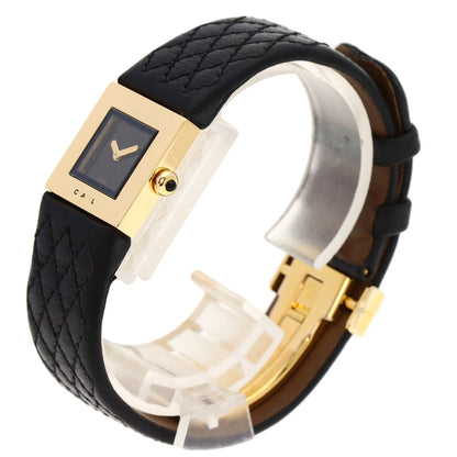 CHANEL Matelasse Watches H0111 K18 Yellow Gold/Leather Ladies