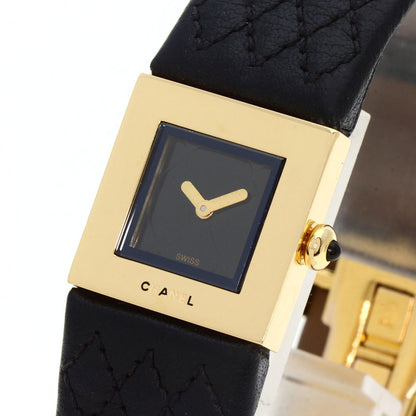 CHANEL Matelasse Watches H0111 K18 Yellow Gold/Leather Ladies