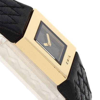 CHANEL Matelasse Watches H0111 K18 Yellow Gold/Leather Ladies