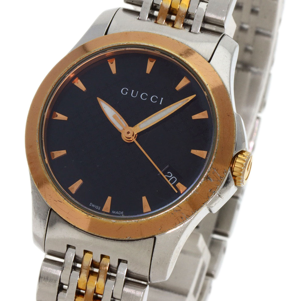 GUCCI G timeless Watches 126.5 Stainless Steel/SSxGP Ladies