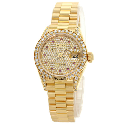 ROLEX Datejust genuine Diamond Ruby Watches 69158ZR K18 Yellow Gold/18K Yellow Gold Ladies