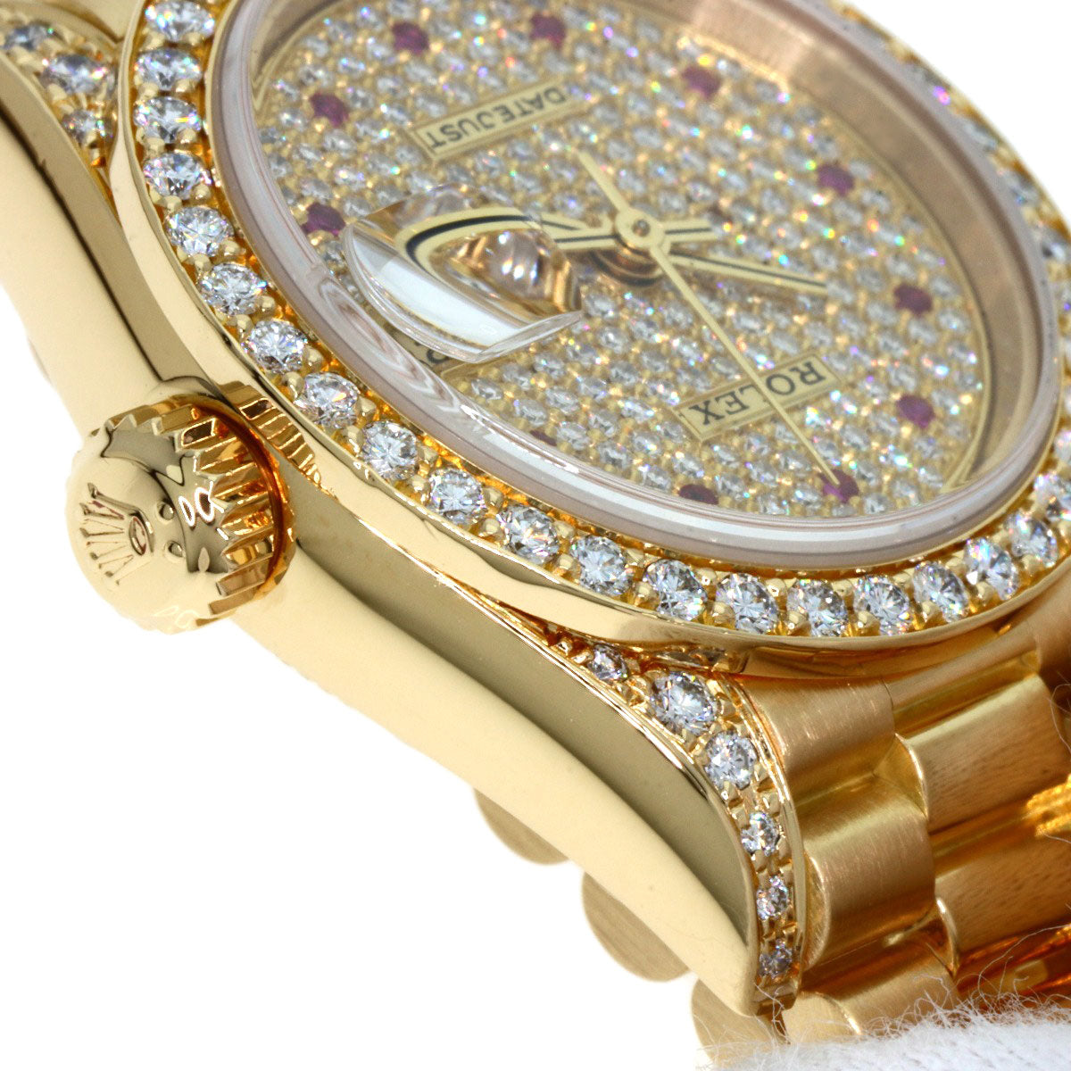 ROLEX Datejust genuine Diamond Ruby Watches 69158ZR K18 Yellow Gold/18K Yellow Gold Ladies