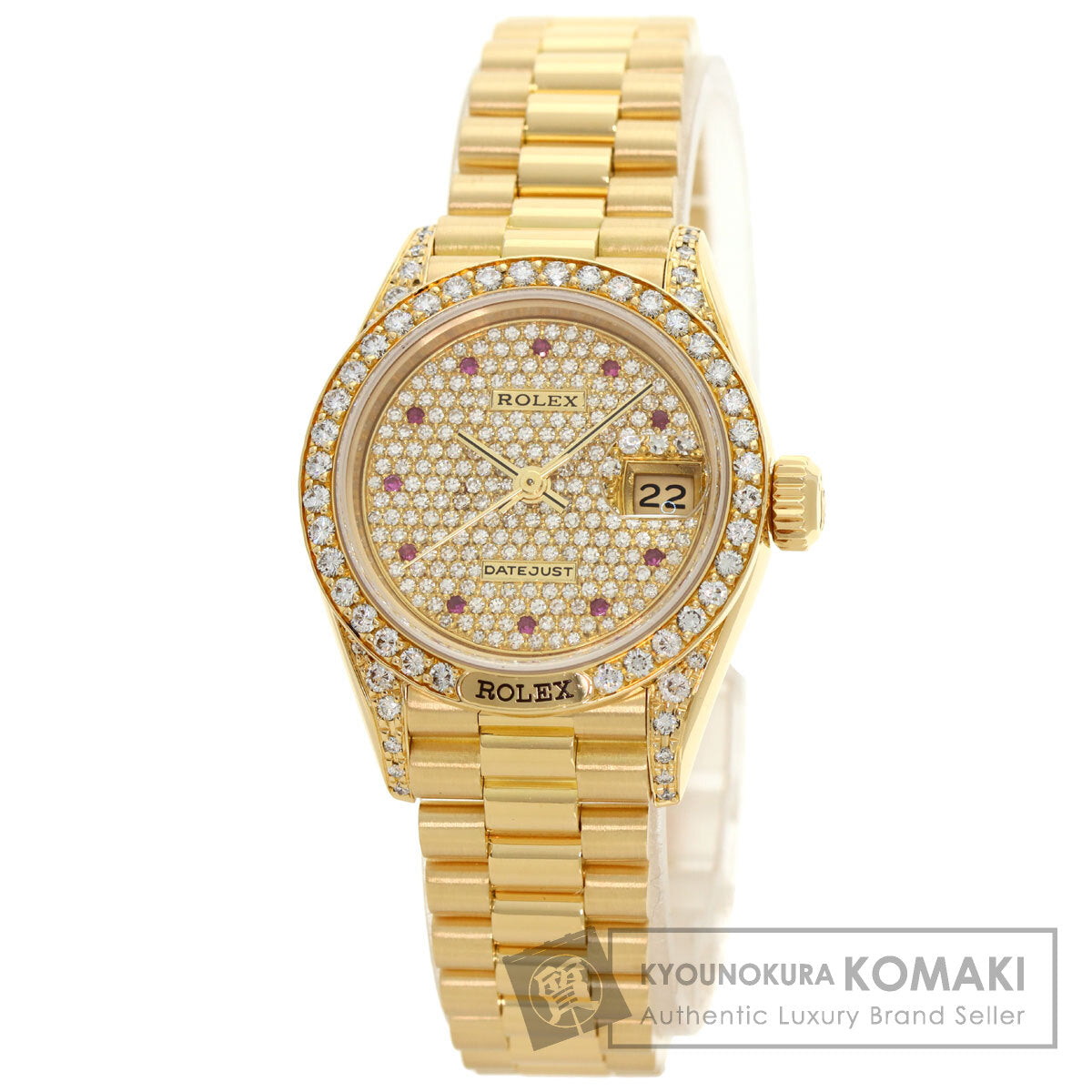 ROLEX Datejust genuine Diamond Ruby Watches 69158ZR K18 Yellow Gold/18K Yellow Gold Ladies