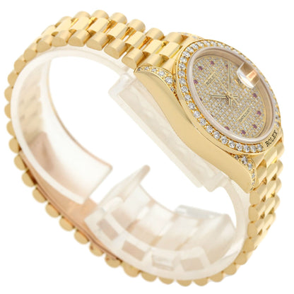 ROLEX Datejust genuine Diamond Ruby Watches 69158ZR K18 Yellow Gold/18K Yellow Gold Ladies
