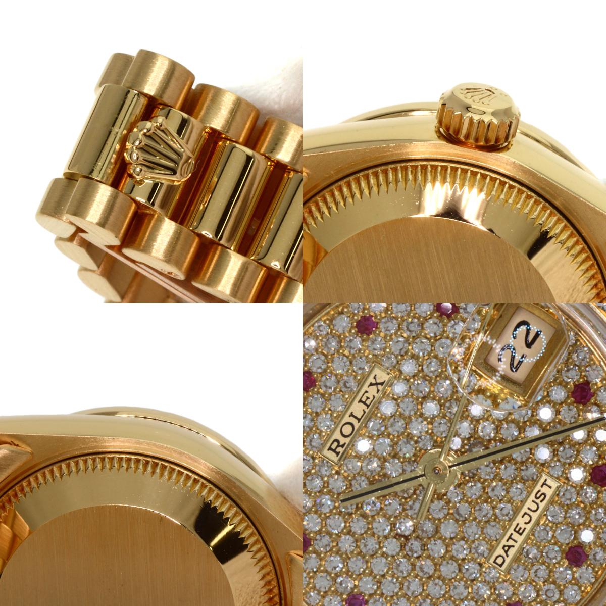 ROLEX Datejust genuine Diamond Ruby Watches 69158ZR K18 Yellow Gold/18K Yellow Gold Ladies