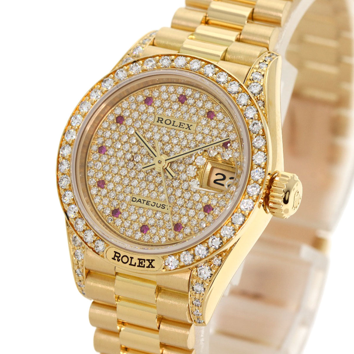 ROLEX Datejust genuine Diamond Ruby Watches 69158ZR K18 Yellow Gold/18K Yellow Gold Ladies