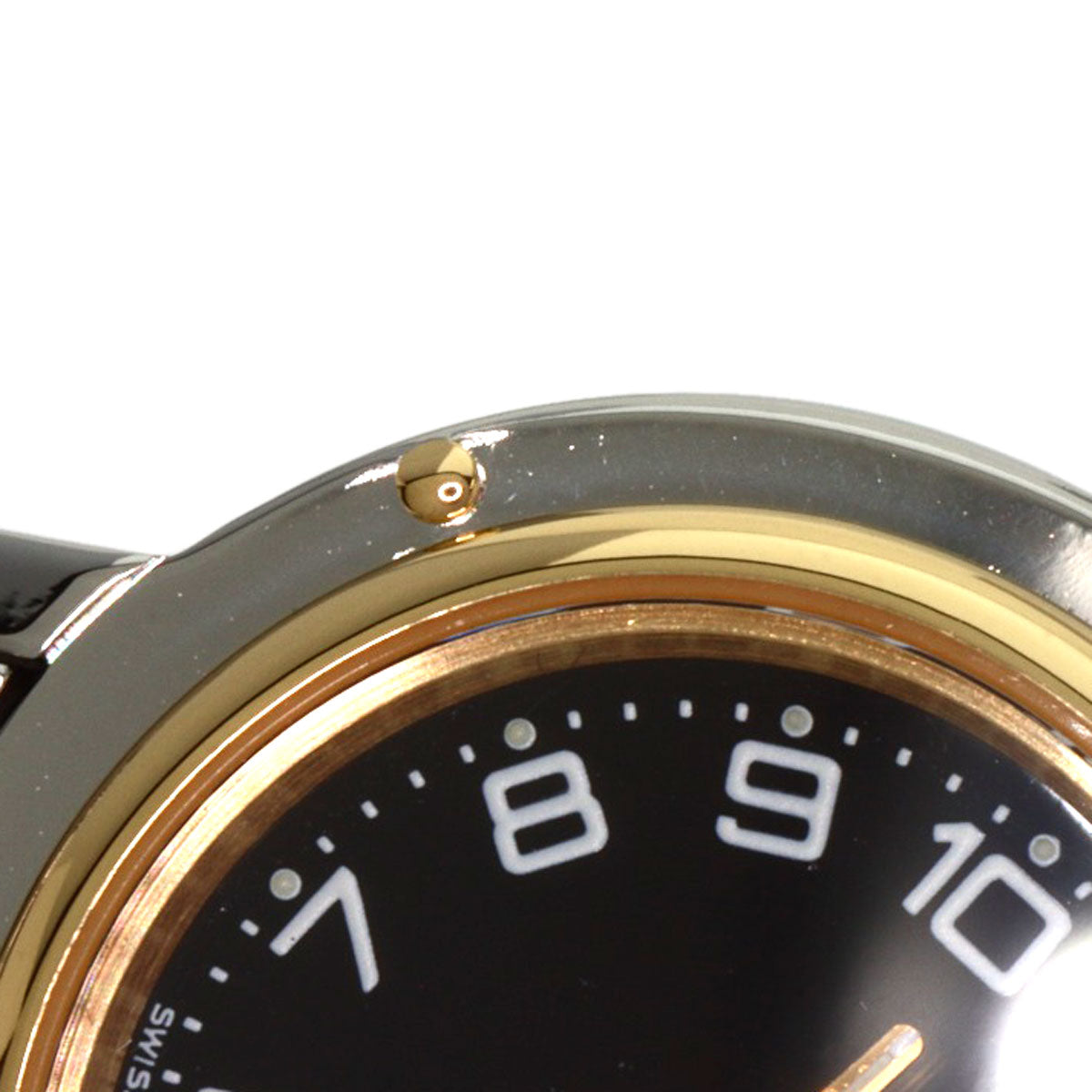 HERMES Clipper Watches  Stainless Steel/SSxGP Ladies