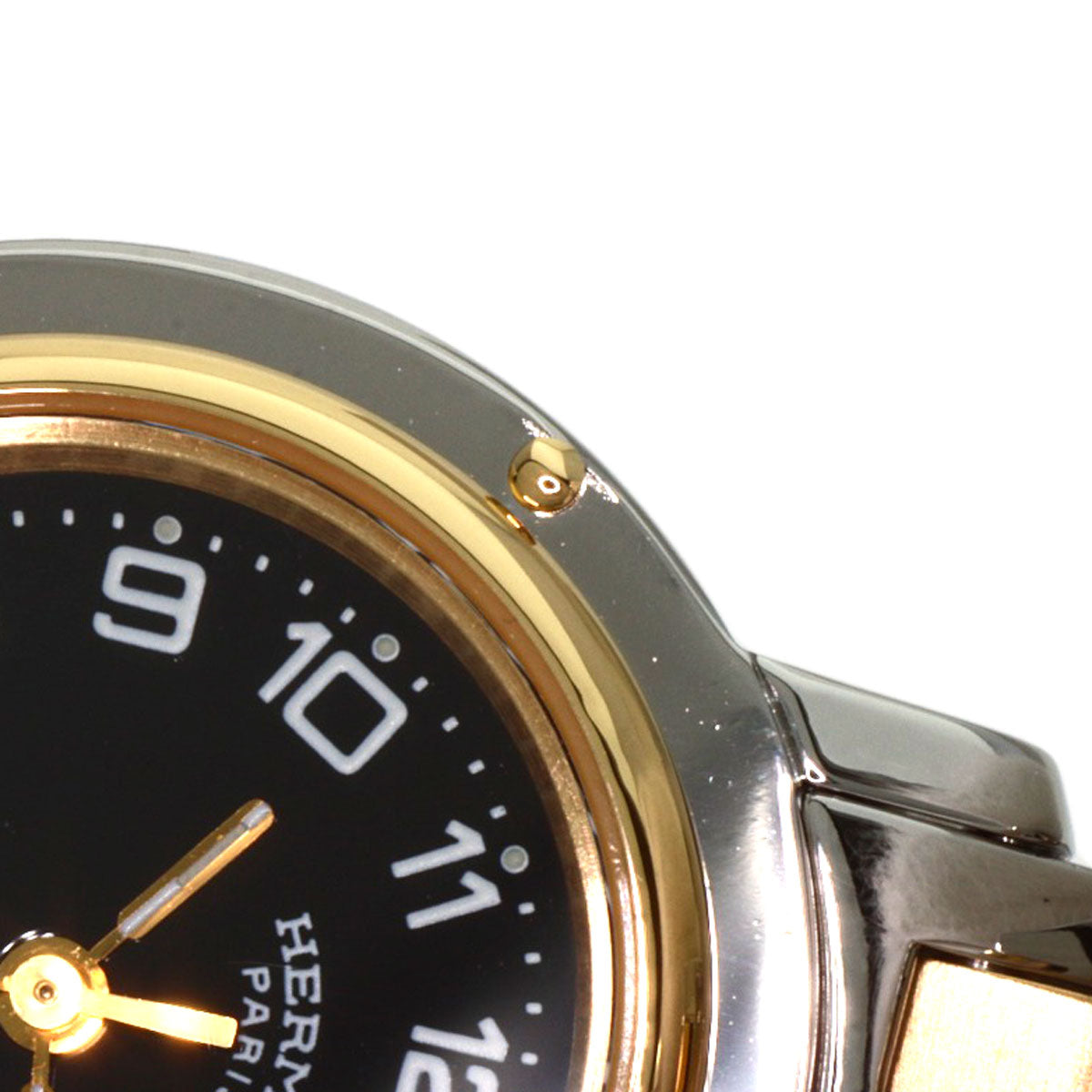 HERMES Clipper Watches  Stainless Steel/SSxGP Ladies