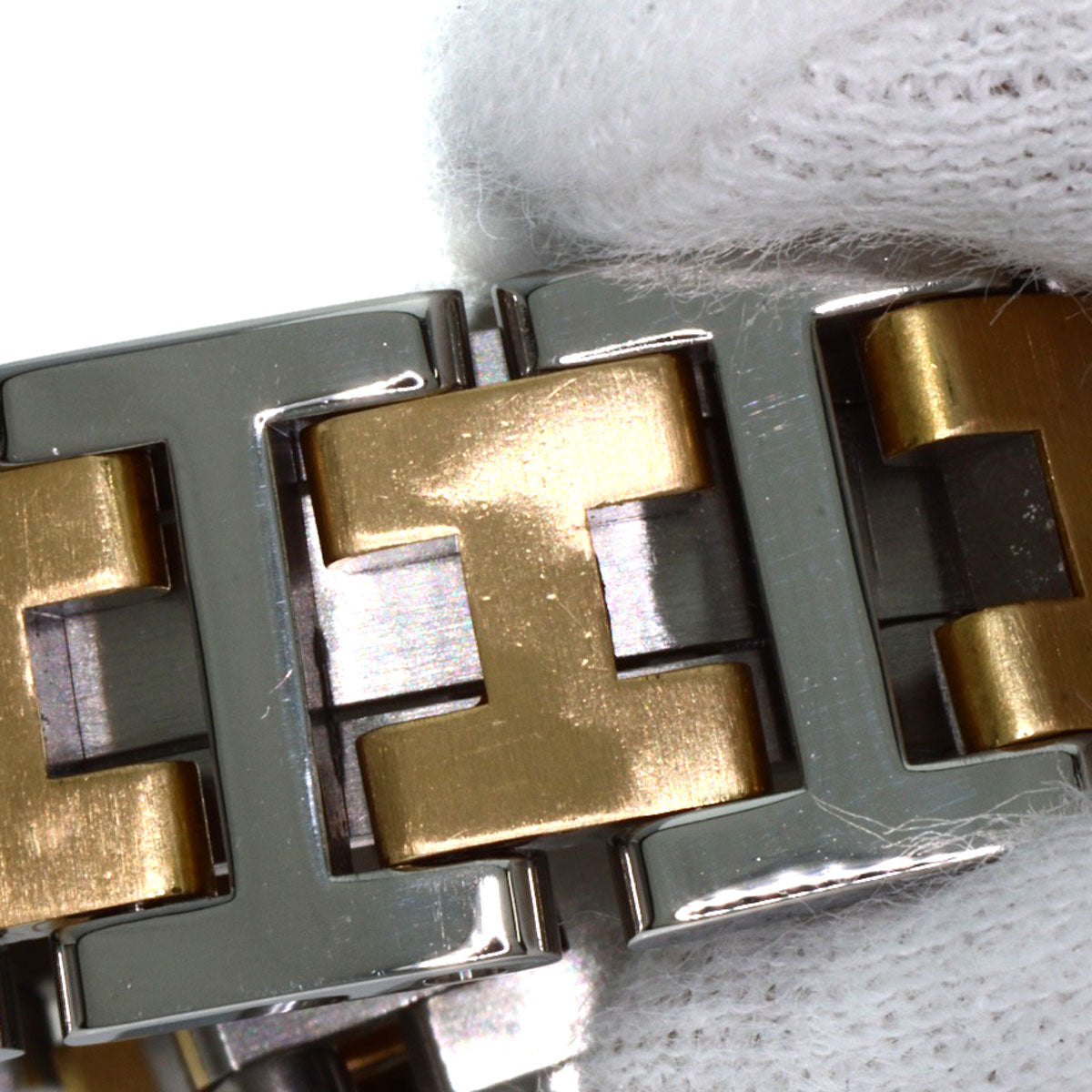 HERMES Clipper Watches  Stainless Steel/SSxGP Ladies