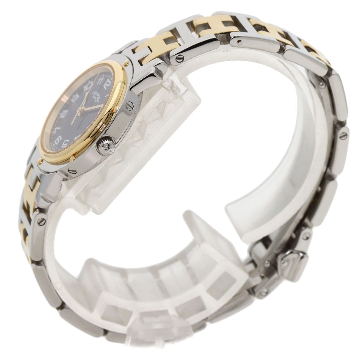 HERMES Clipper Watches  Stainless Steel/SSxGP Ladies