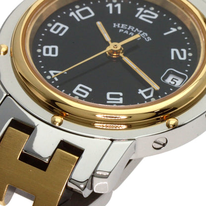 HERMES Clipper Watches  Stainless Steel/SSxGP Ladies