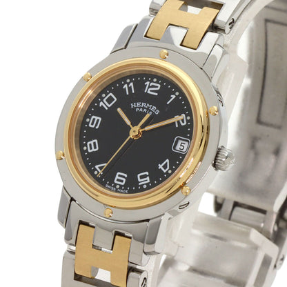 HERMES Clipper Watches  Stainless Steel/SSxGP Ladies
