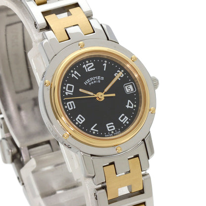 HERMES Clipper Watches  Stainless Steel/SSxGP Ladies