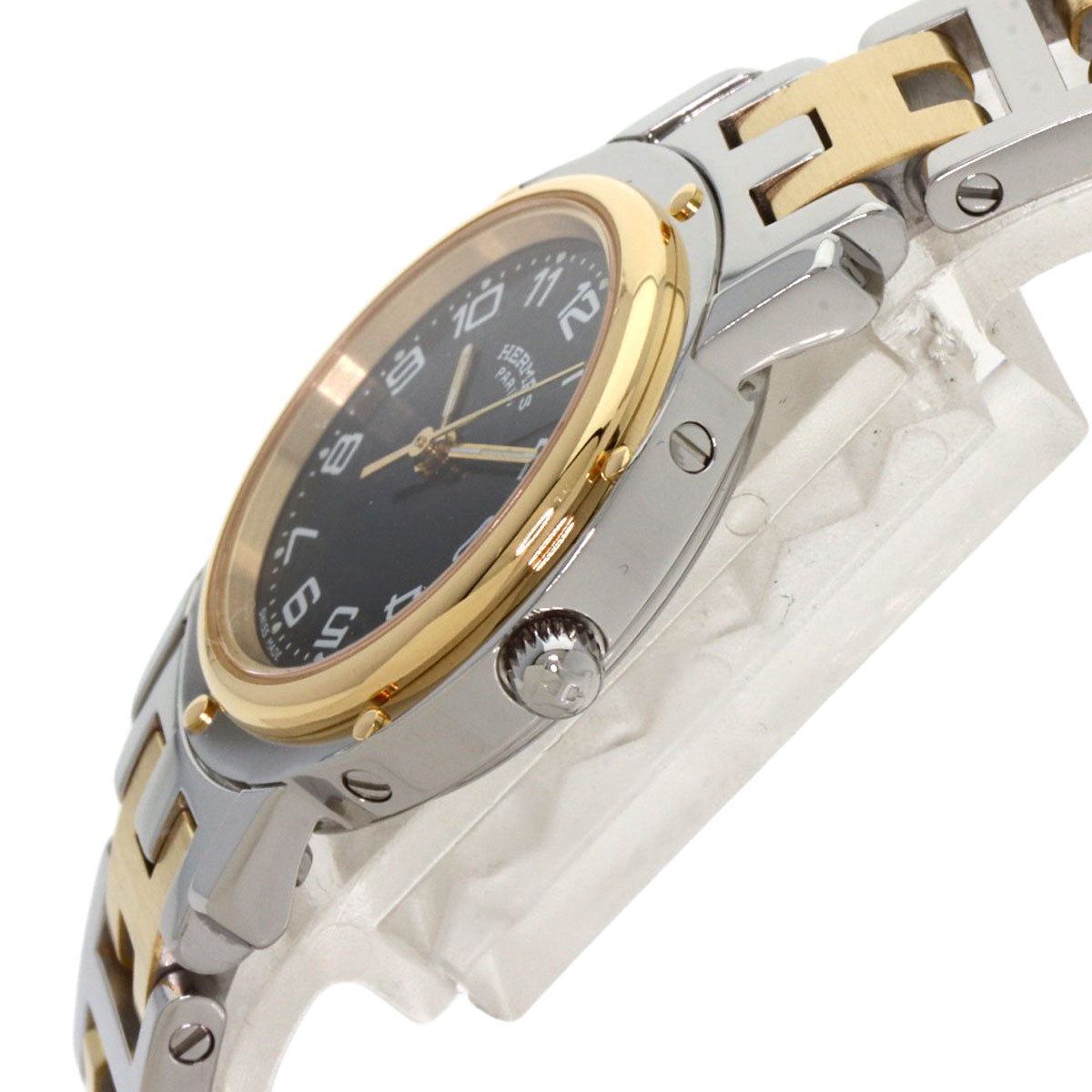 HERMES Clipper Watches  Stainless Steel/SSxGP Ladies