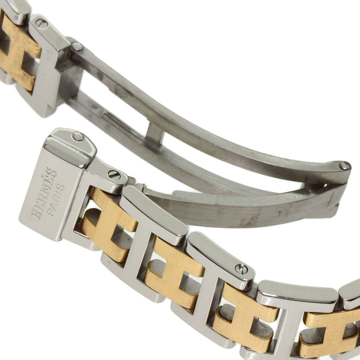 HERMES Clipper Watches  Stainless Steel/SSxGP Ladies