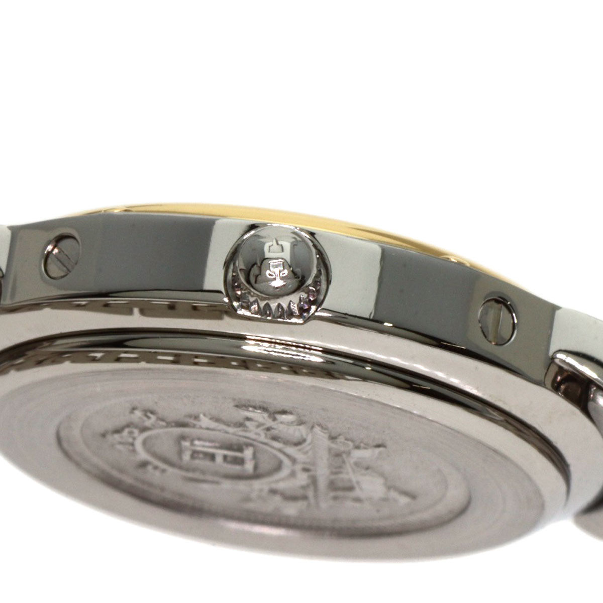 HERMES Clipper Watches  Stainless Steel/SSxGP Ladies