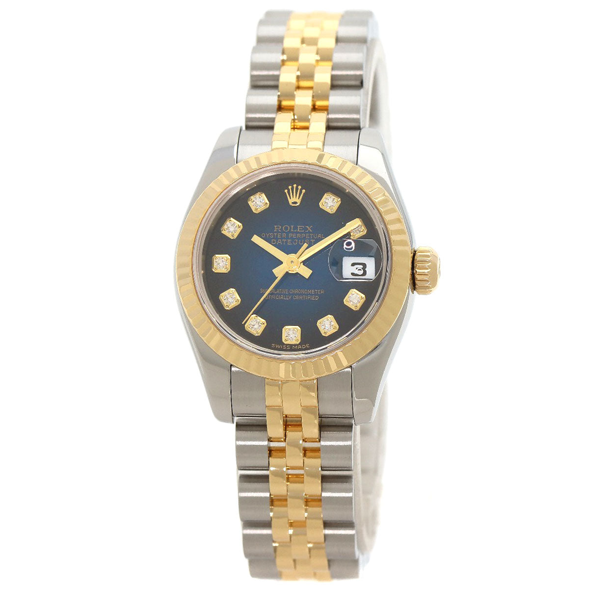 ROLEX DATEJUST 10P Diamond Watches 179173G Stainless Steel/SSxK18YG Ladies