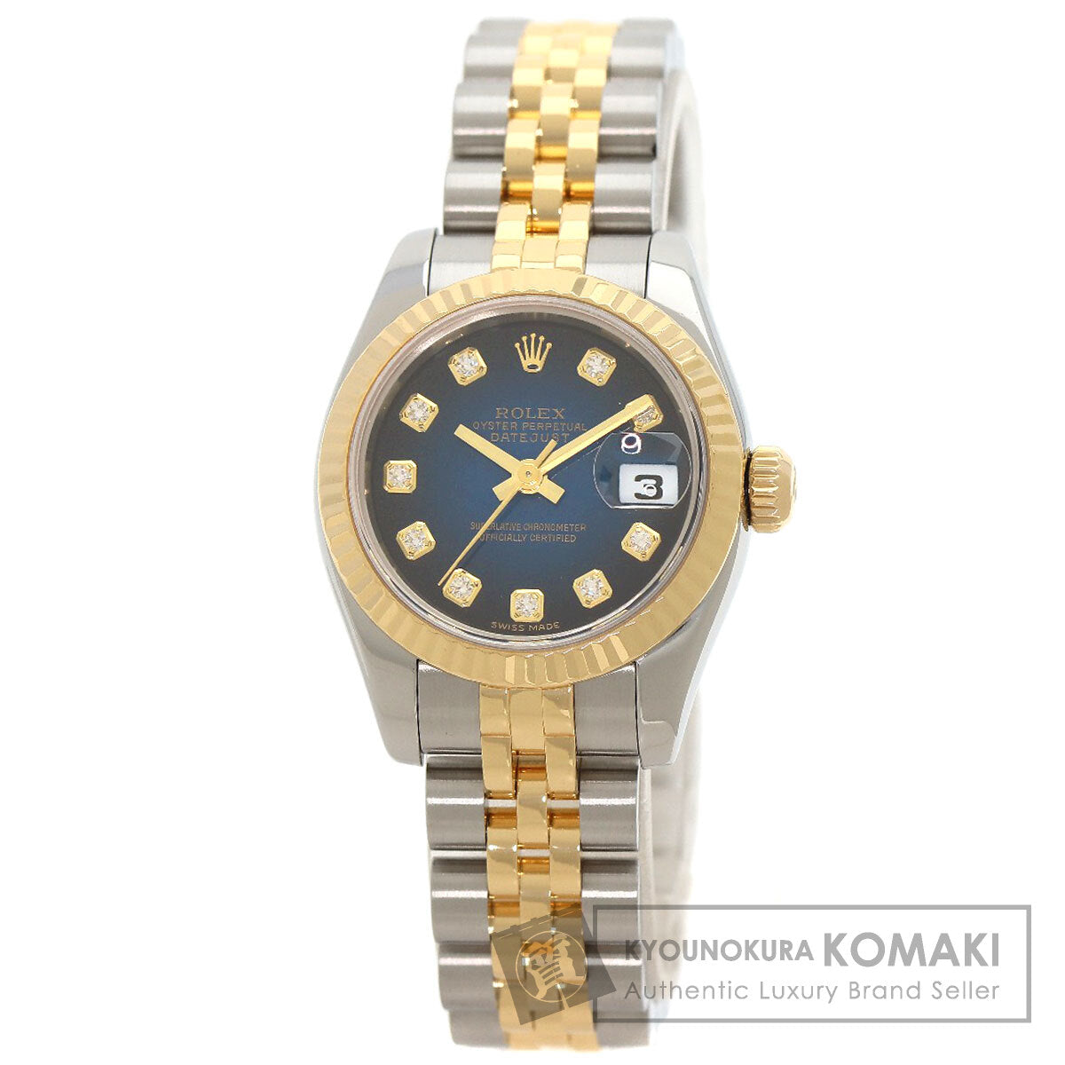 ROLEX DATEJUST 10P Diamond Watches 179173G Stainless Steel/SSxK18YG Ladies