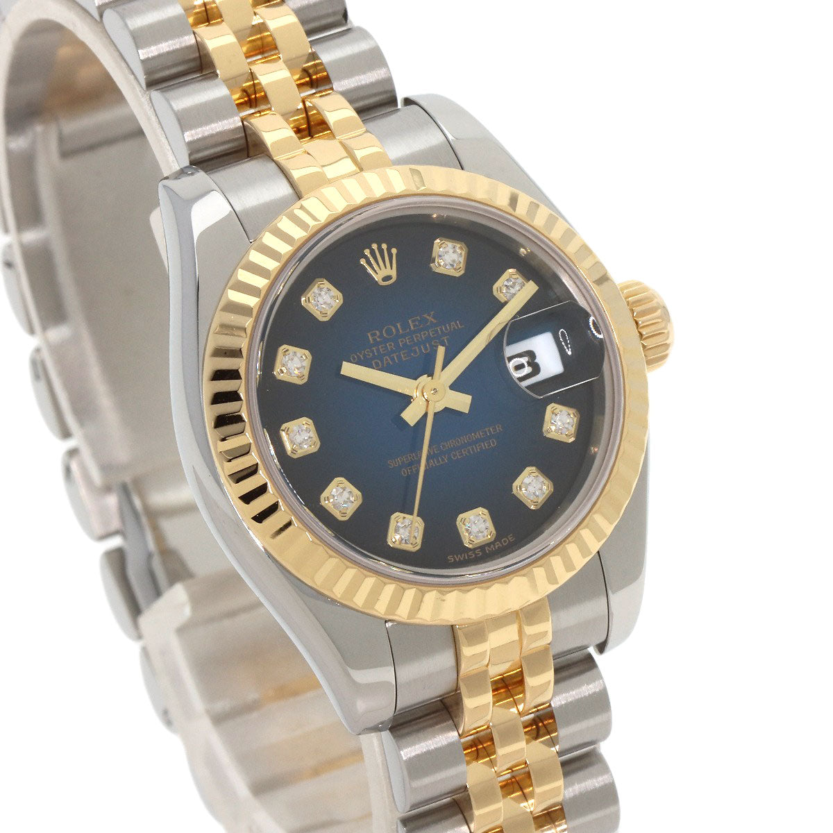 ROLEX DATEJUST 10P Diamond Watches 179173G Stainless Steel/SSxK18YG Ladies