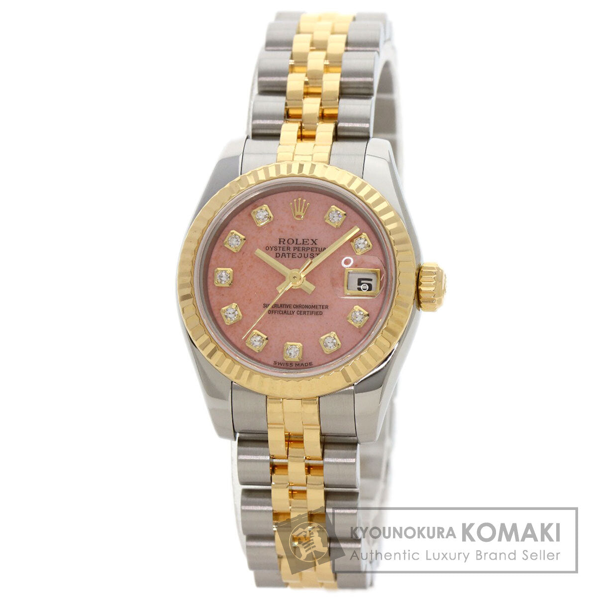 ROLEX DATEJUST 10P Diamond Watches 179173OPG Stainless Steel/SSxK18YG Ladies