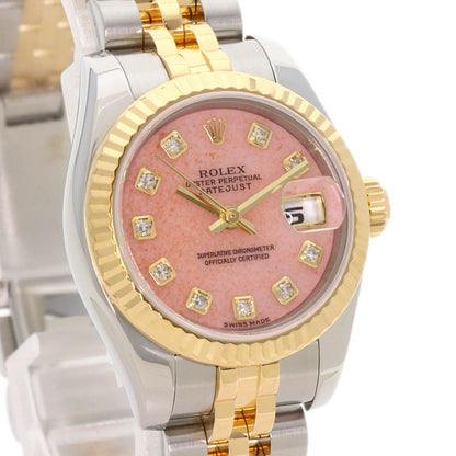 ROLEX DATEJUST 10P Diamond Watches 179173OPG Stainless Steel/SSxK18YG Ladies