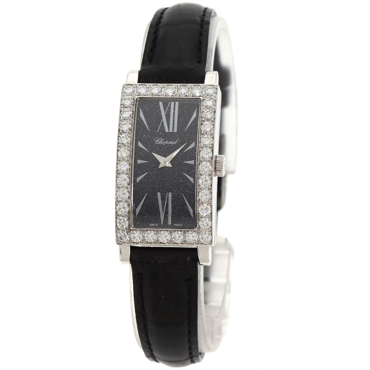 Chopard Classic Aventurine Watches 13/6973-20 K18 White Gold/Leather Ladies