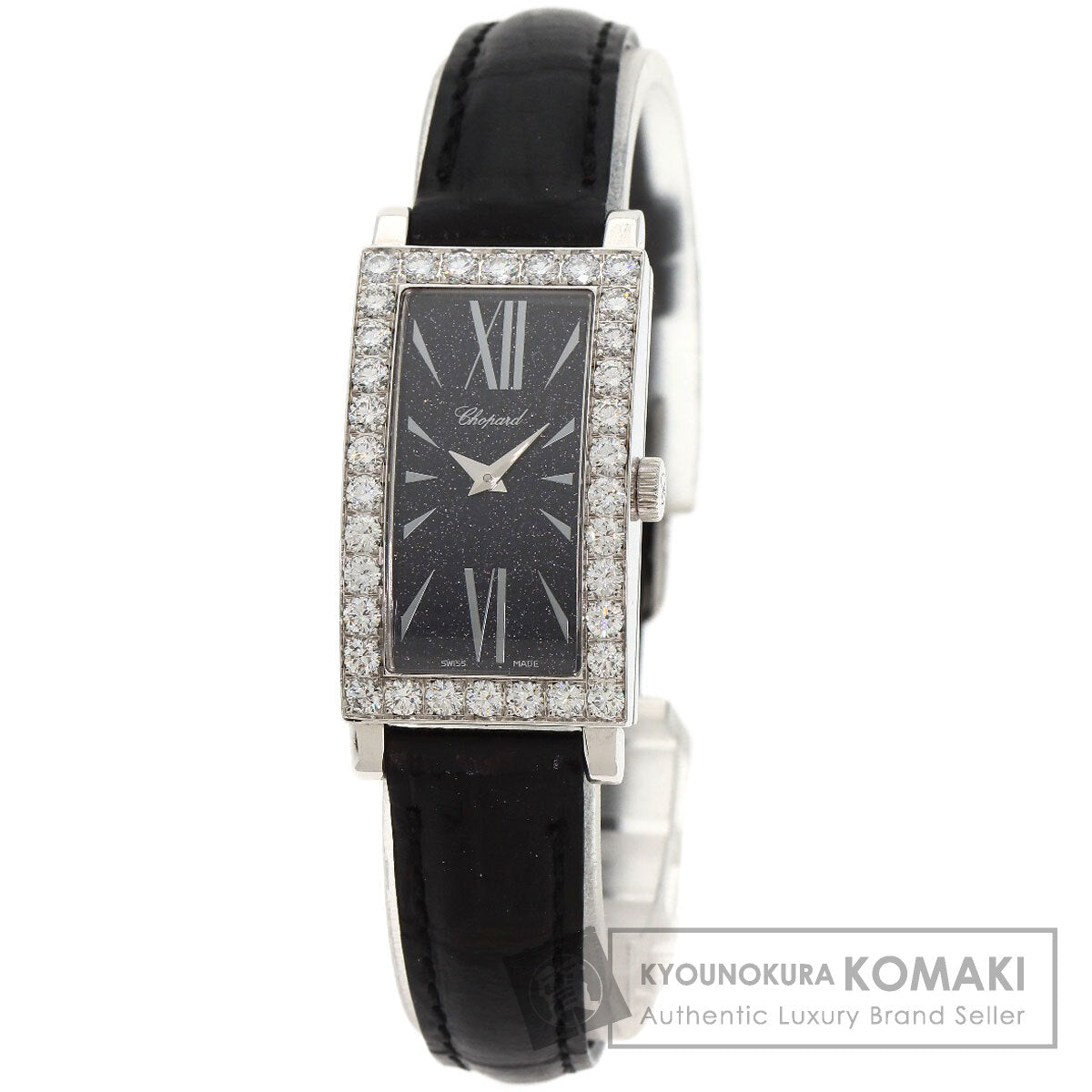 Chopard Classic Aventurine Watches 13/6973-20 K18 White Gold/Leather Ladies