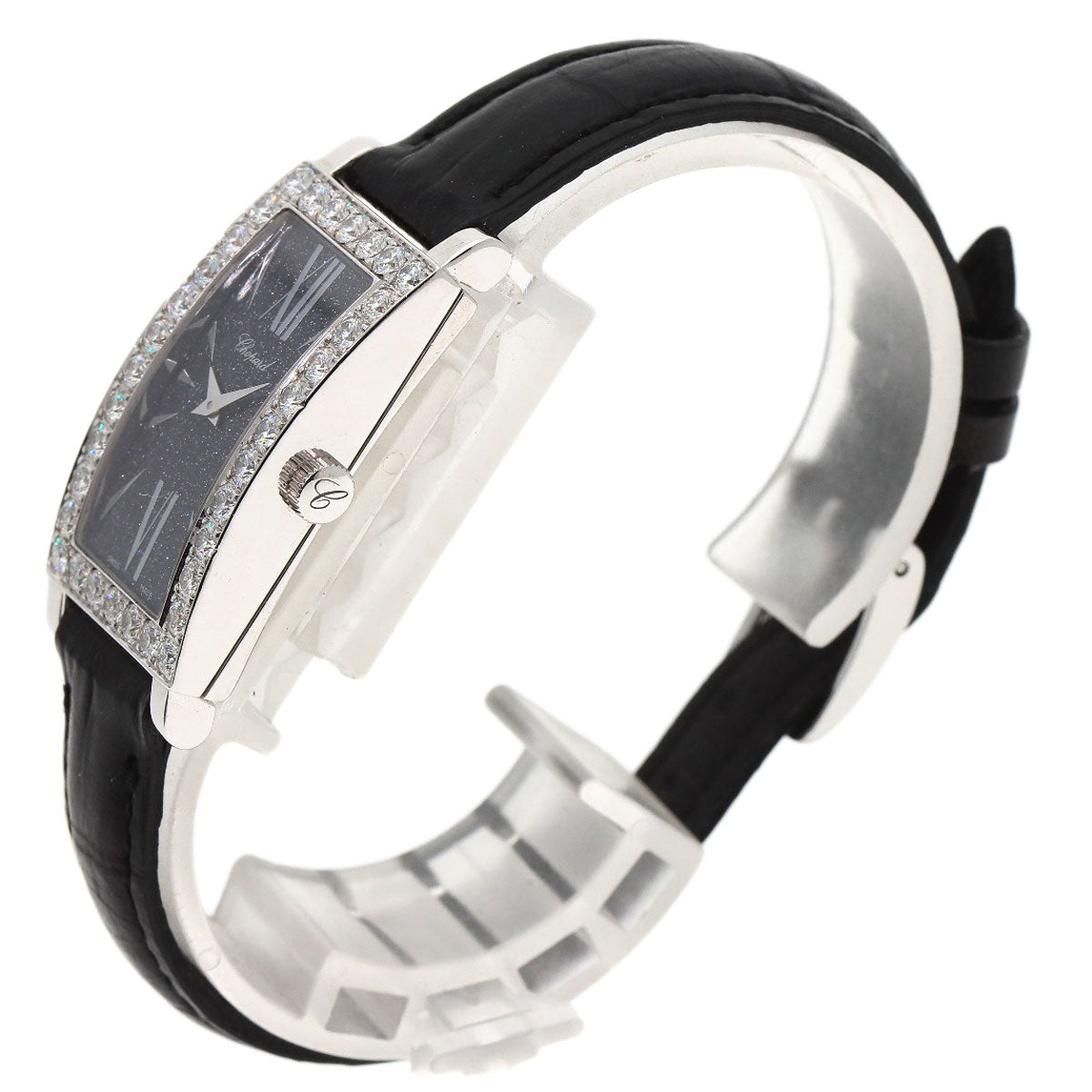 Chopard Classic Aventurine Watches 13/6973-20 K18 White Gold/Leather Ladies