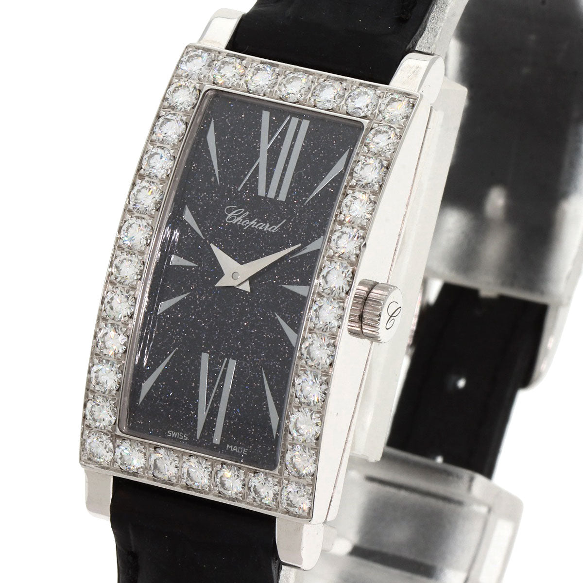 Chopard Classic Aventurine Watches 13/6973-20 K18 White Gold/Leather Ladies