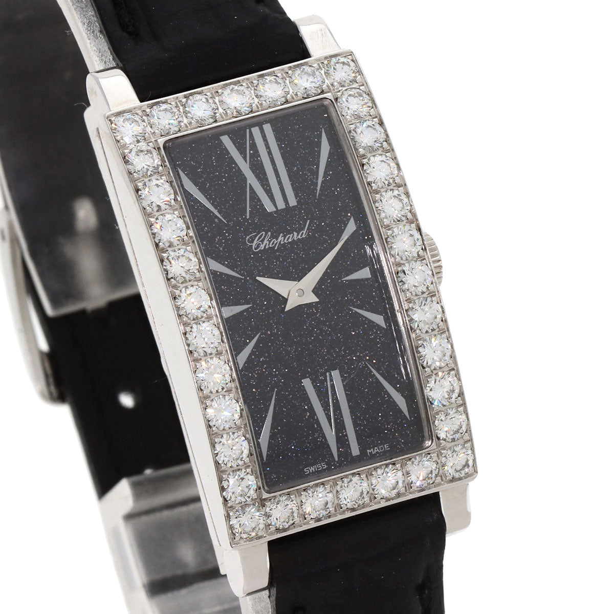 Chopard Classic Aventurine Watches 13/6973-20 K18 White Gold/Leather Ladies