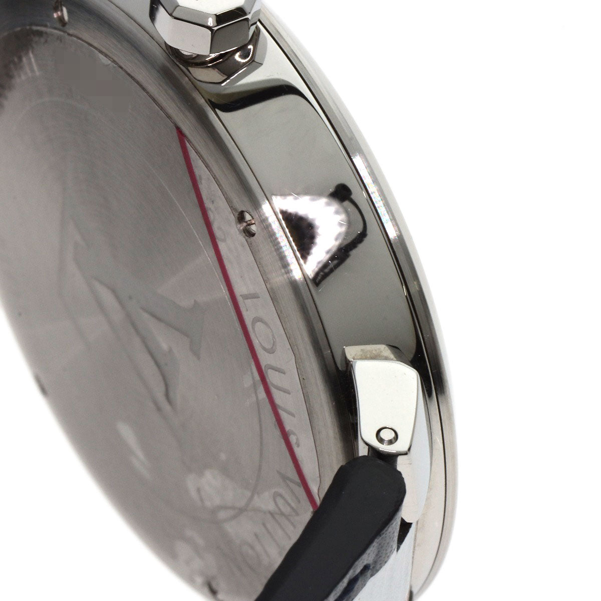 LOUIS VUITTON Tambour Slim Kim Jones Limited Watches Q1D Stainless Steel/Leather mens