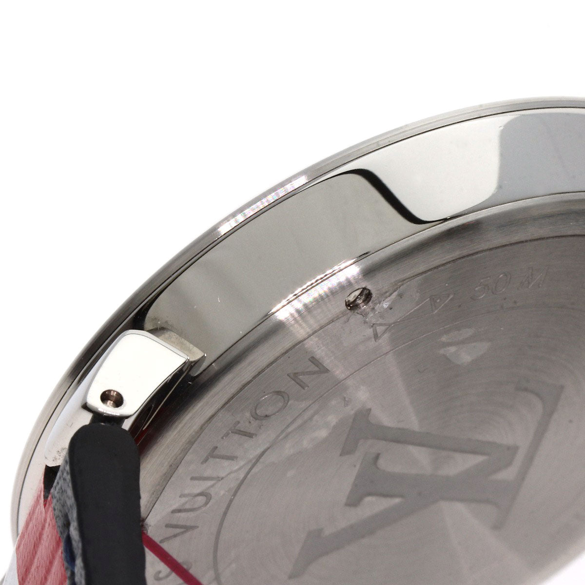 LOUIS VUITTON Tambour Slim Kim Jones Limited Watches Q1D Stainless Steel/Leather mens