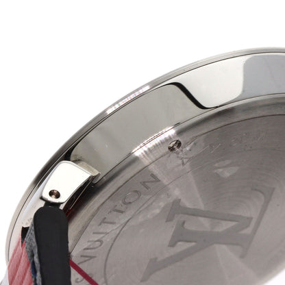 LOUIS VUITTON Tambour Slim Kim Jones Limited Watches Q1D Stainless Steel/Leather mens