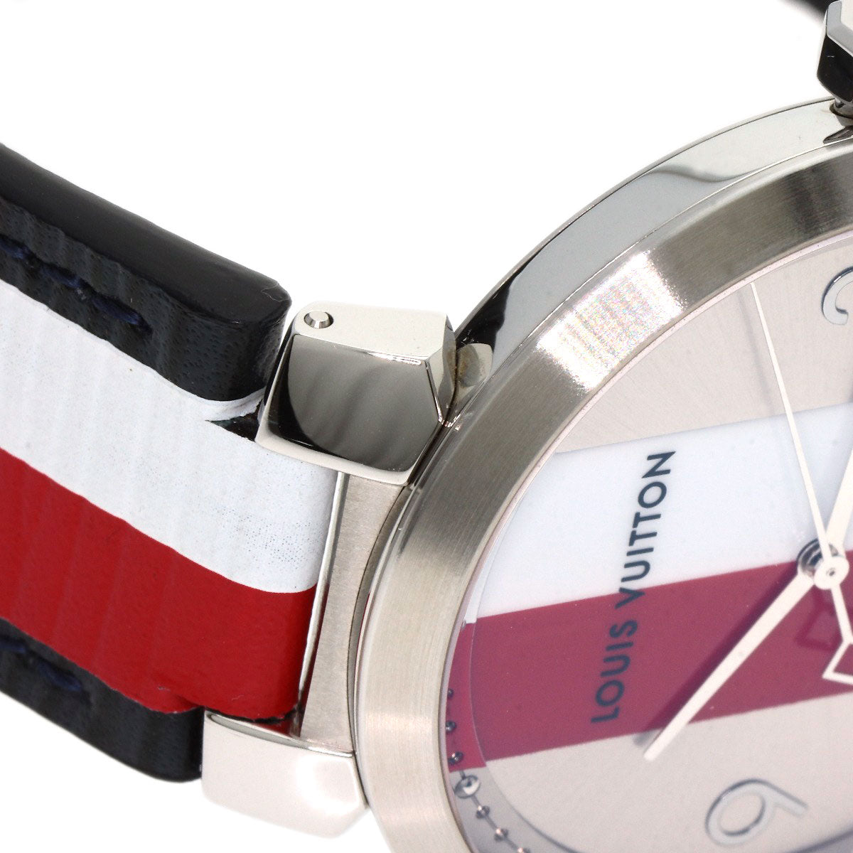 LOUIS VUITTON Tambour Slim Kim Jones Limited Watches Q1D Stainless Steel/Leather mens